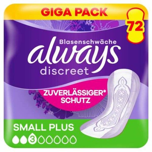 Always Discreet Inkontinenz Small Plus Gigapack 72 Stück