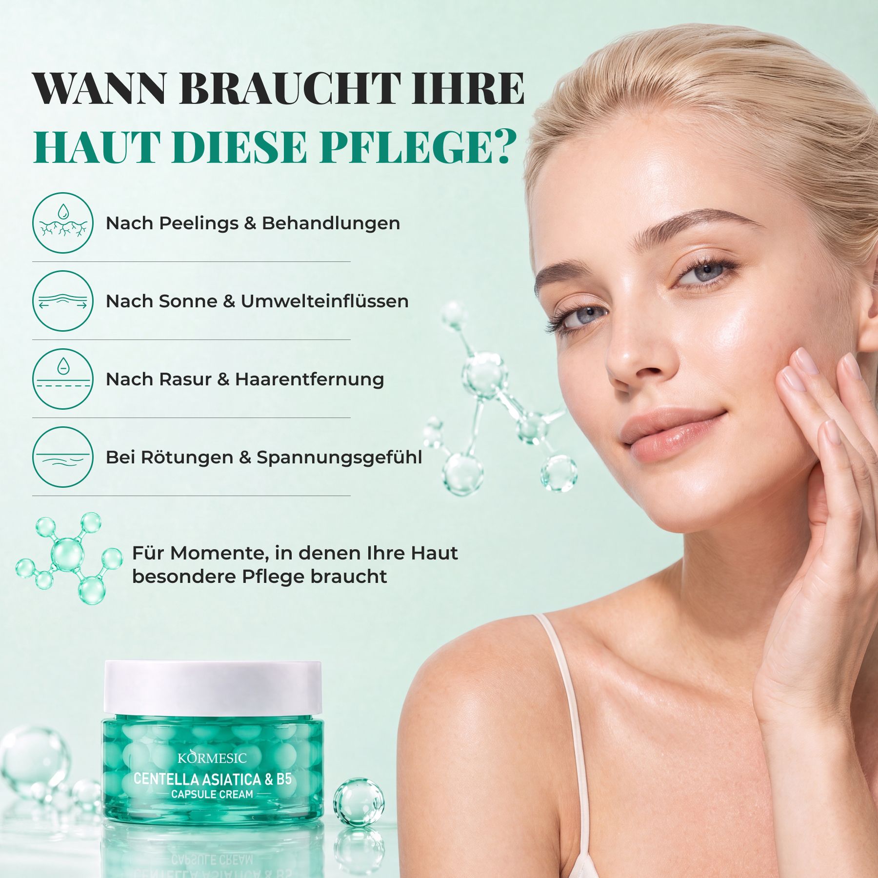 KORMESIC Gesichtscreme Centella Asiatica B5 Kapselcreme Beruhigend