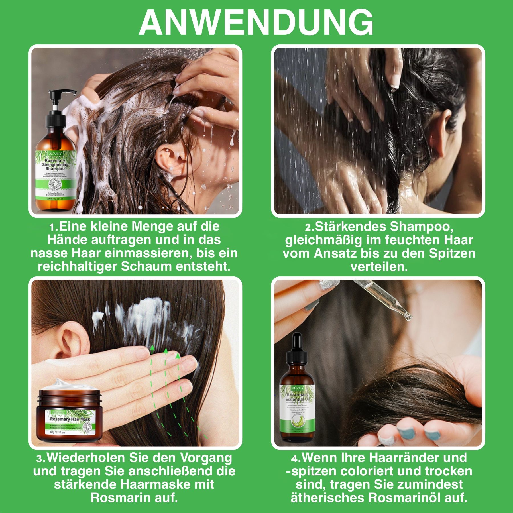 ALIVER Haarshampoo mit Rosmarinöl für Haarpflege