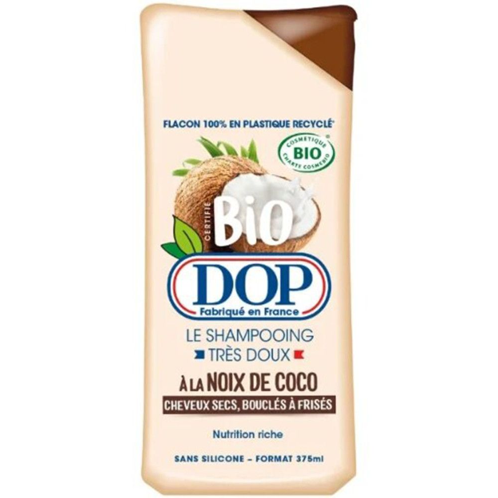 DOP Shampoo Flasche mit Kokosnuss-Motiv, 375ml.