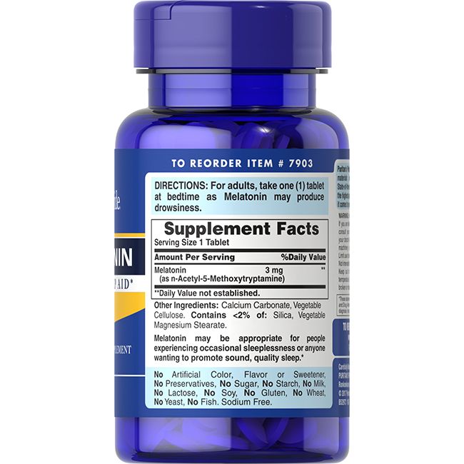 Puritan's Pride Melatonin 3 mg