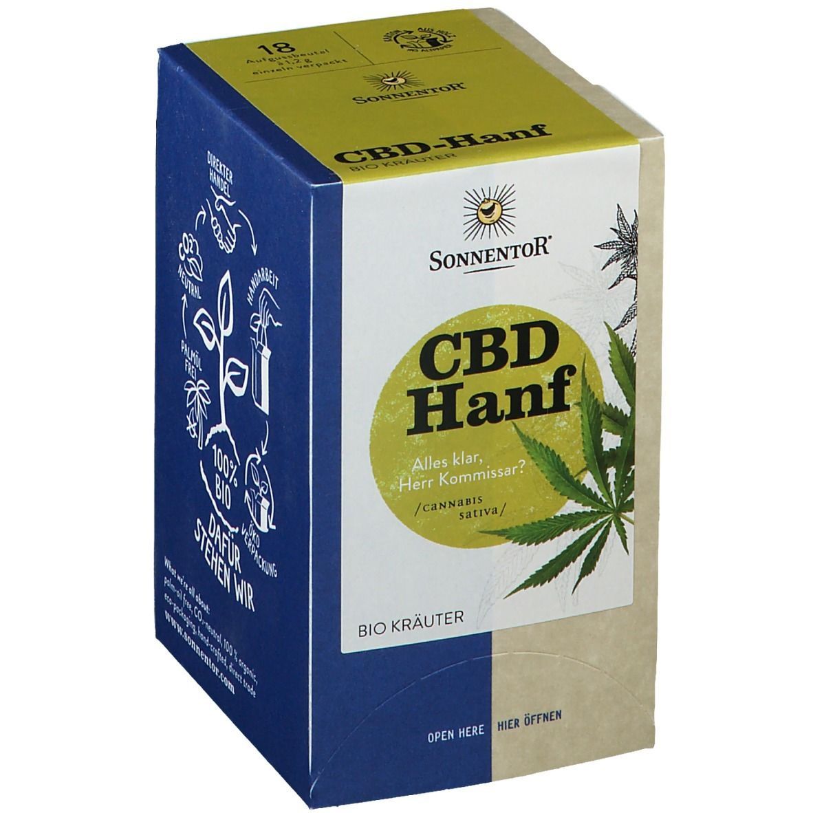 SonnentoR Hanf-CBD Tee Doppelkammerbeutel