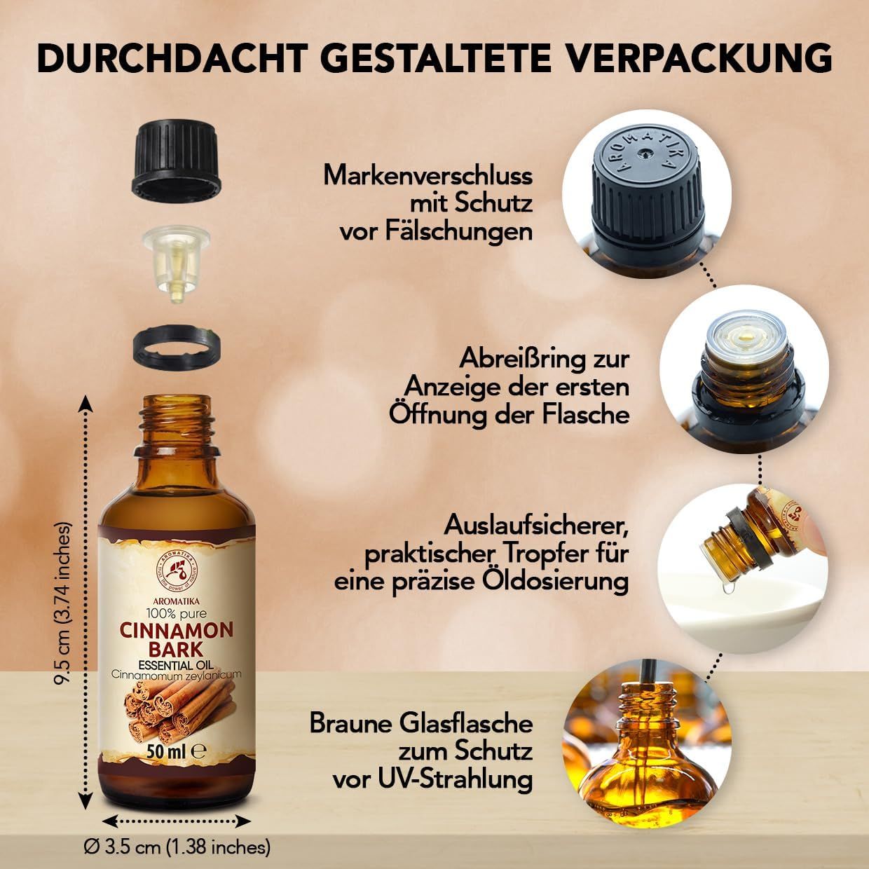 Flasche 100% reines Thymianöl ätherisches Öl.
