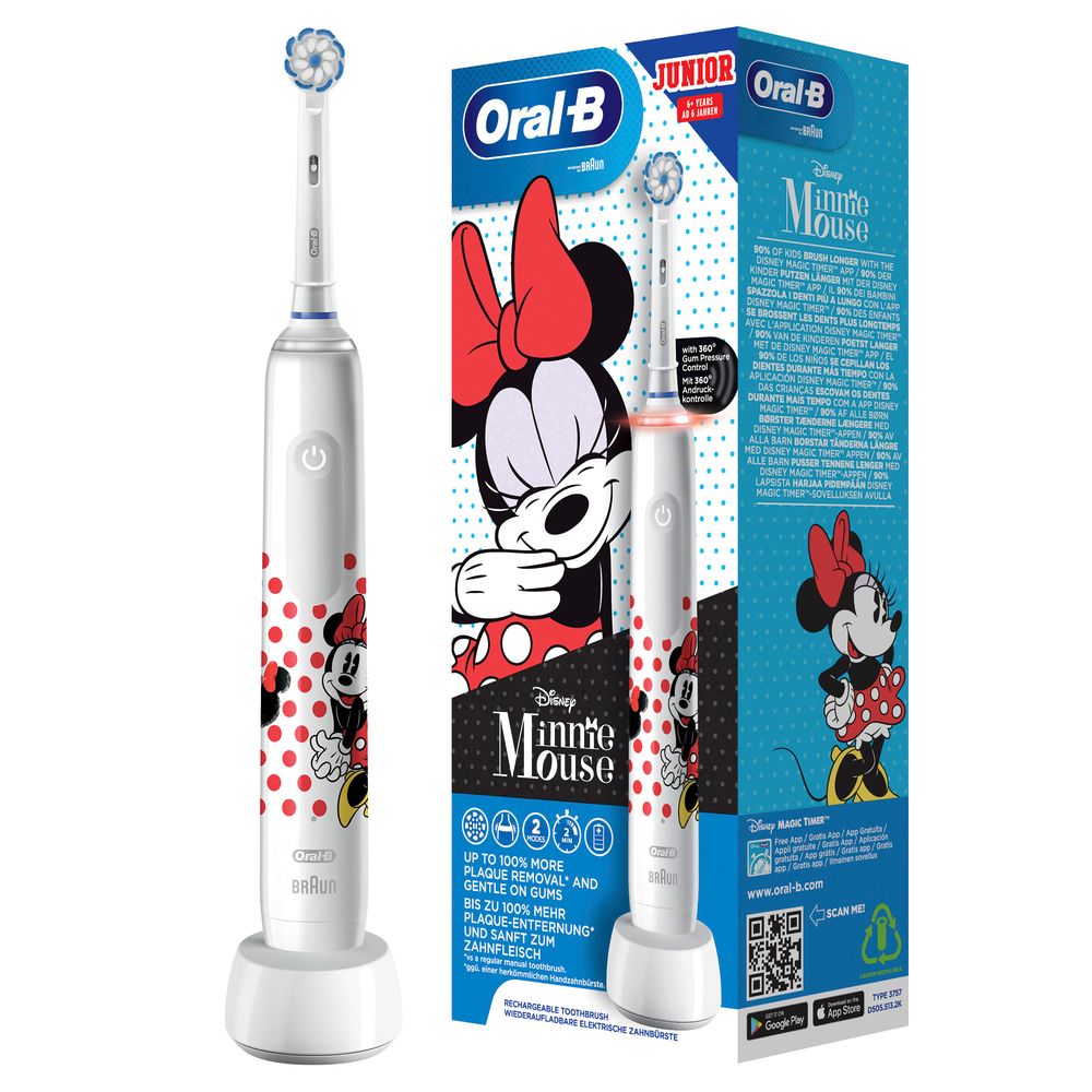 Oral-B - Elektrische Zahnbürste "Vitality Kids - Minnie Mouse" in Weiß