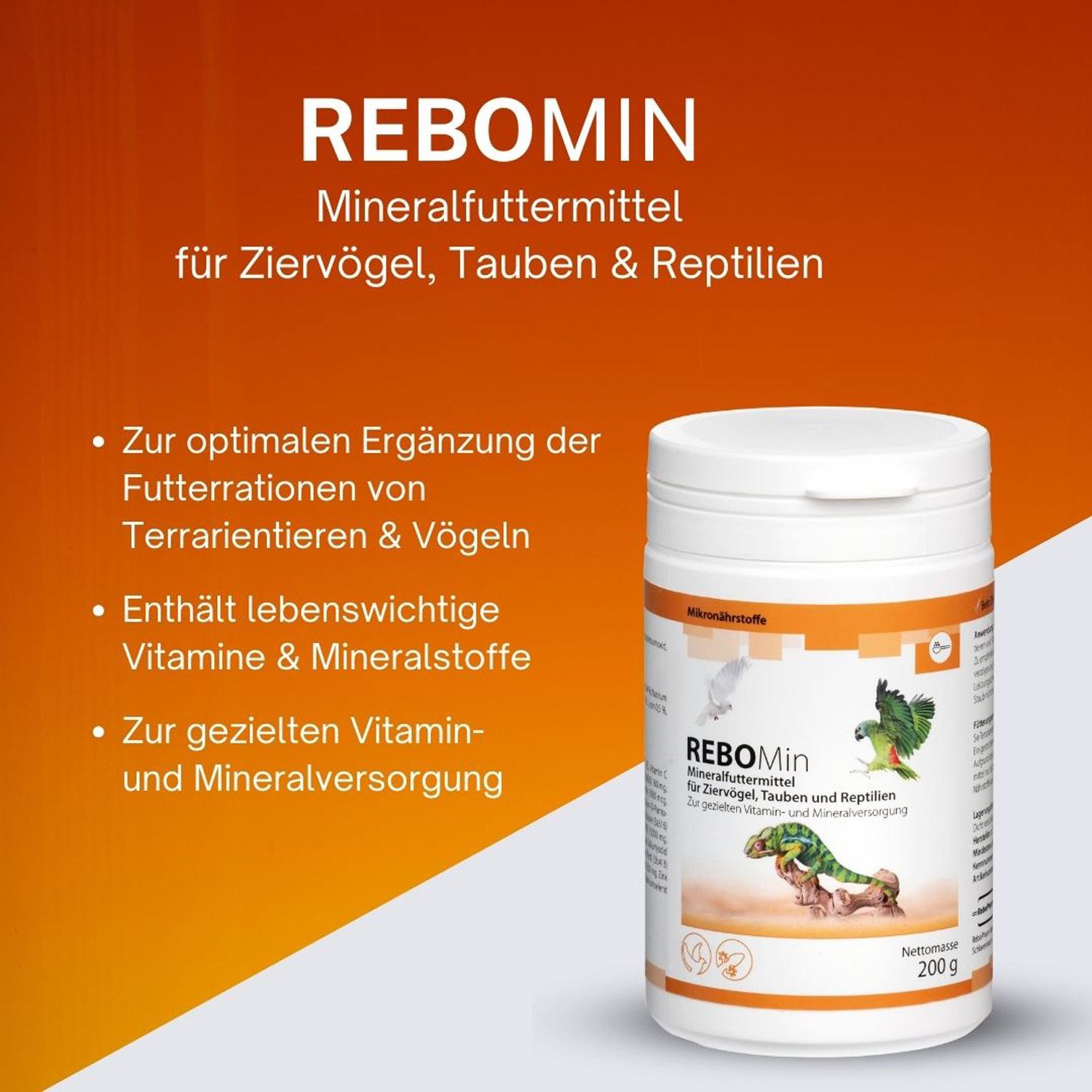 ReboMin Mineralfuttermittel Ziervögel, Tauben und Reptilien