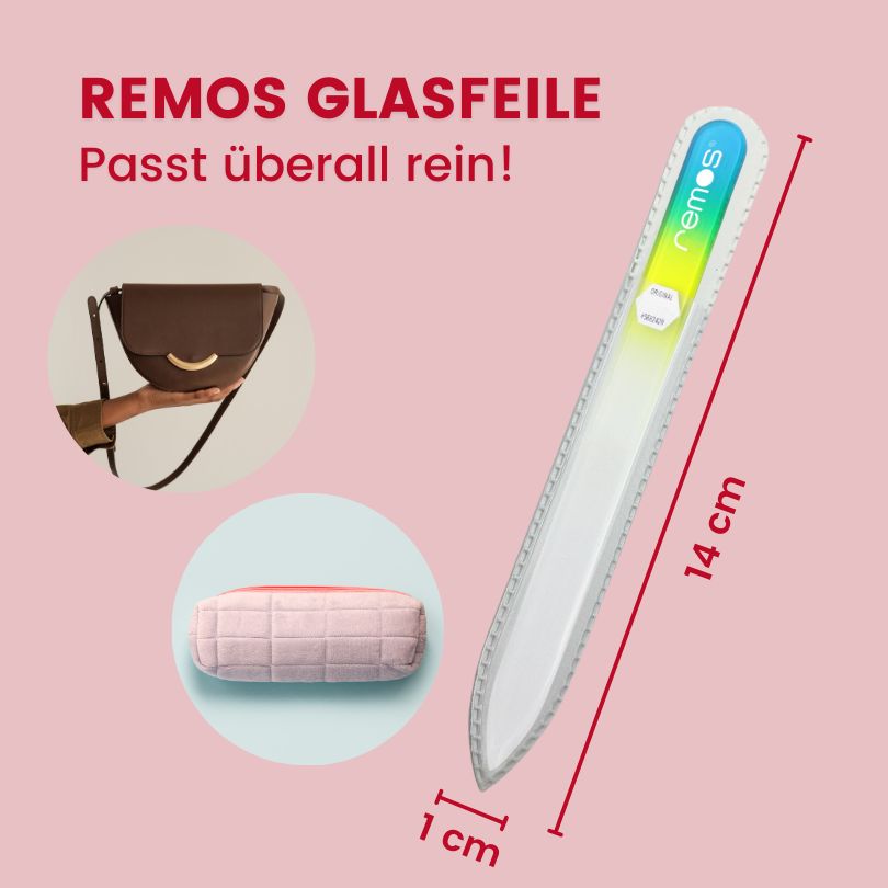 REMOS Glasnagelfeile, 14 cm, beidseitig