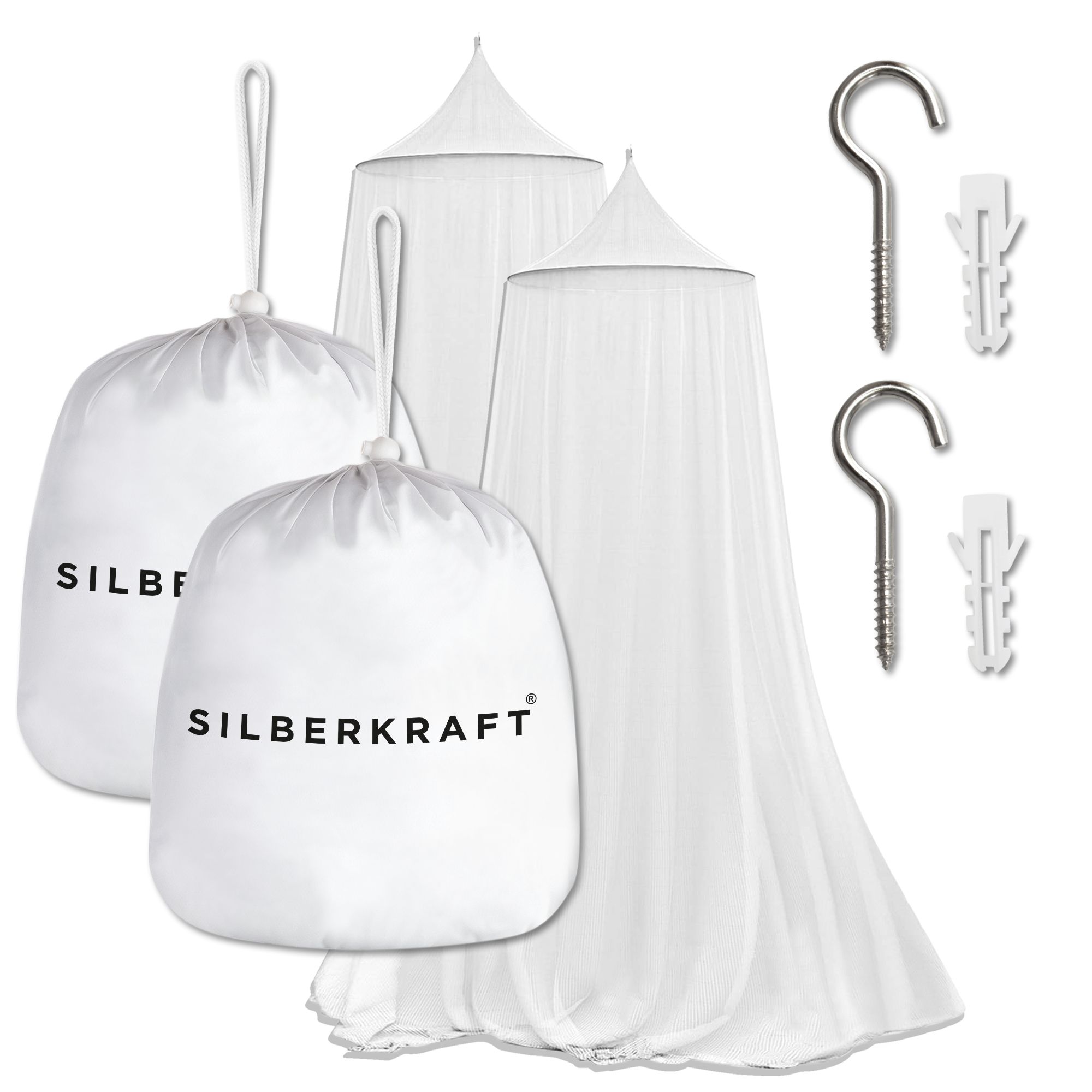 SILBEKRAFT Moskitonetz mit Haken