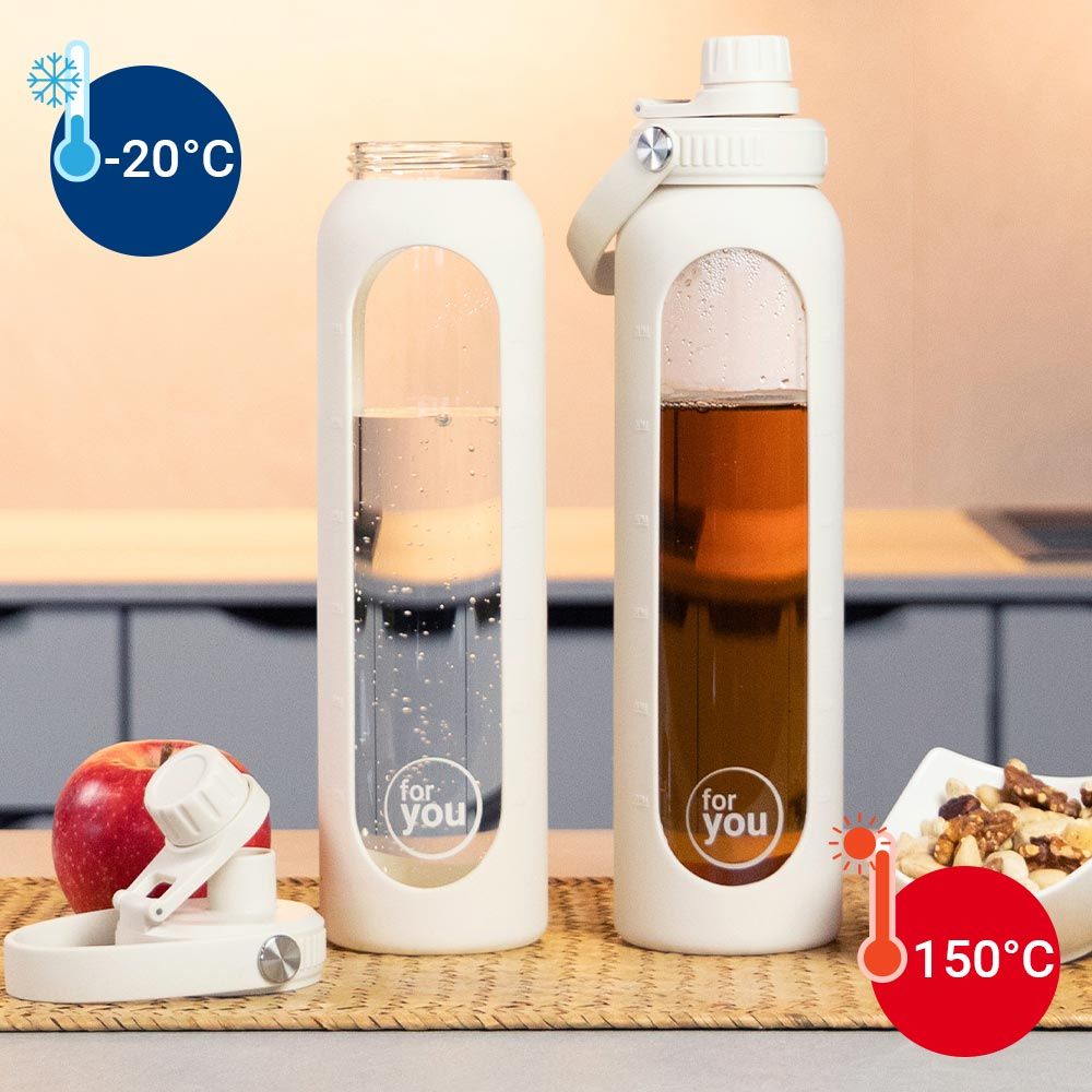 for you Hydroline Glas Trinkflasche Dreierpack