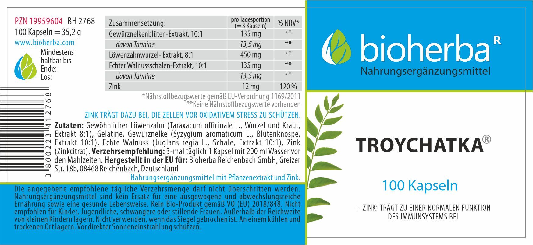 Bioherba Troychatka Kapseln