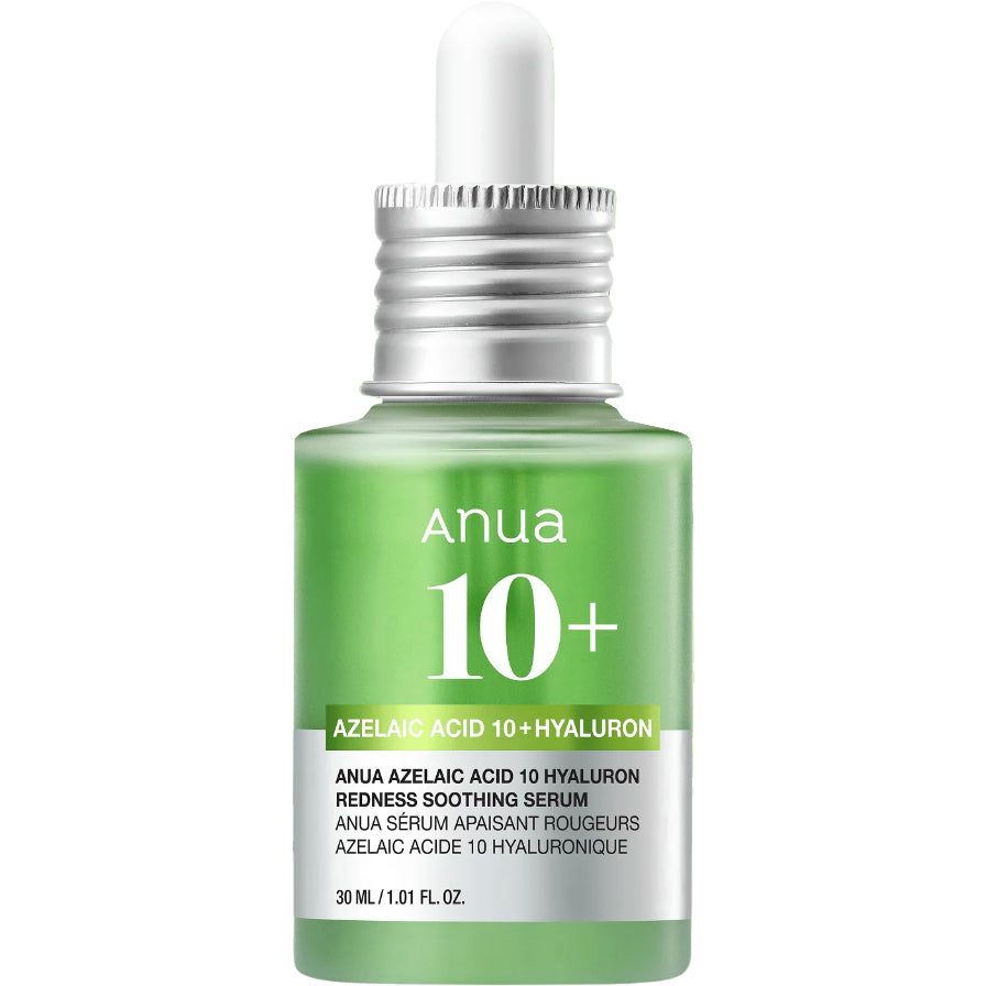 Anua Azelaic Acid 10 Hyaluron Serum Flasche mit Pipette.