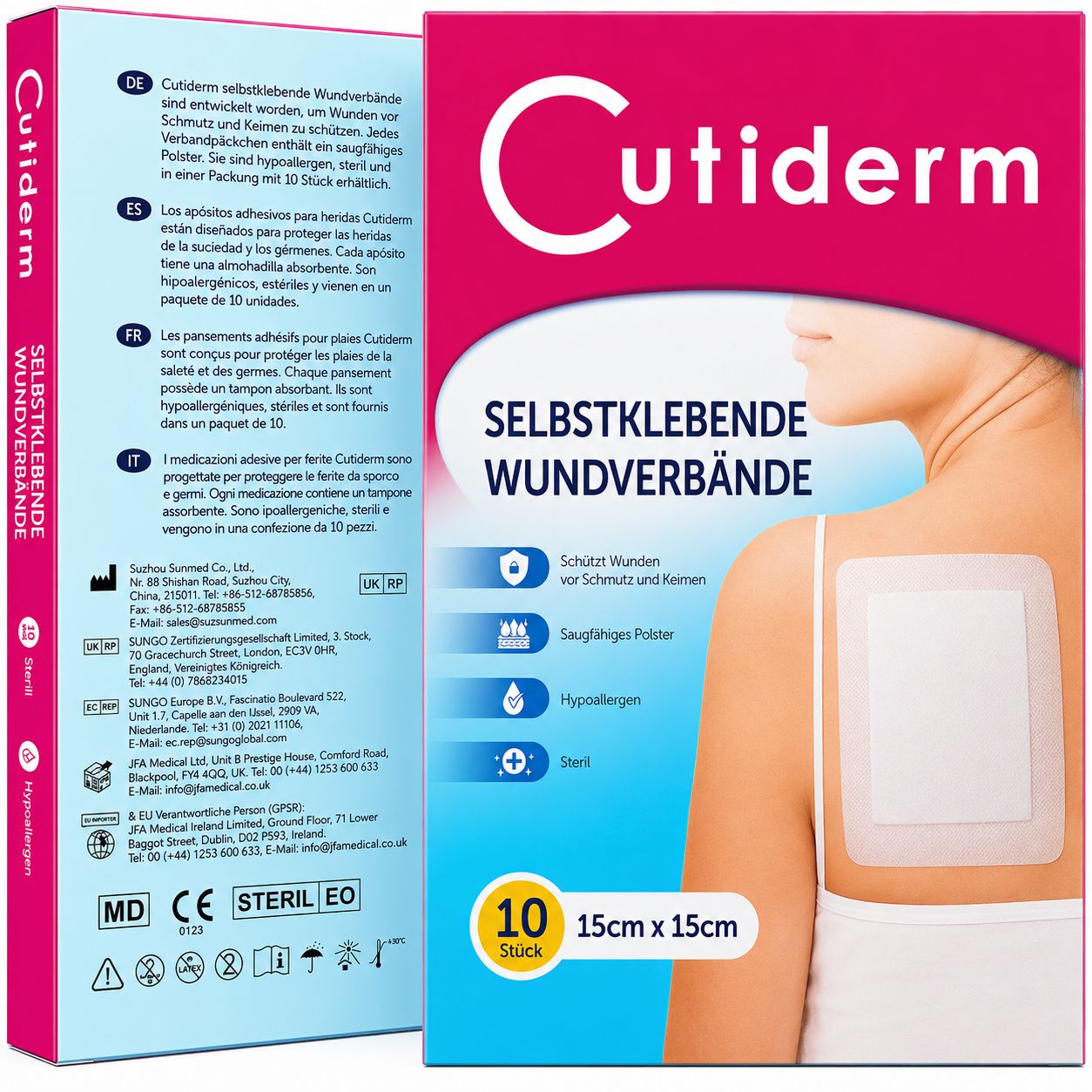 Cutiderm Wundverband Selbstklebend 15 x 15 cm