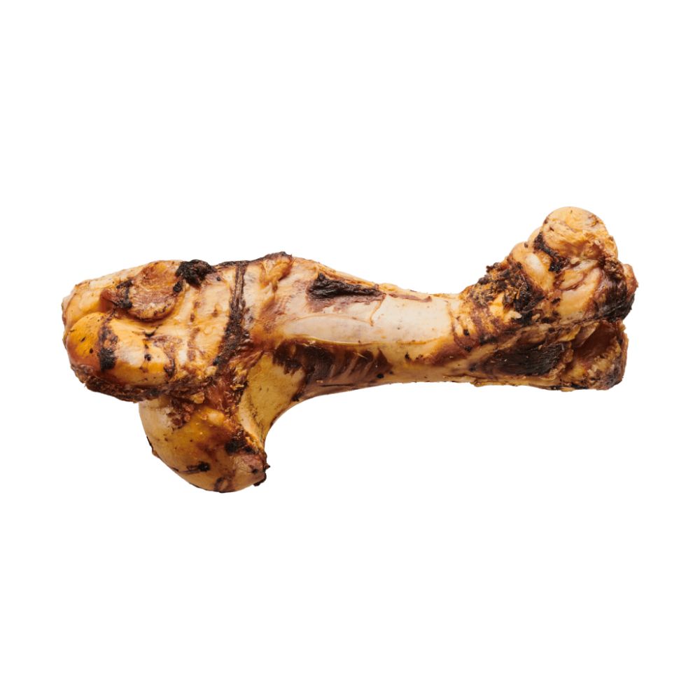Gegrillter Hühnerknochen.