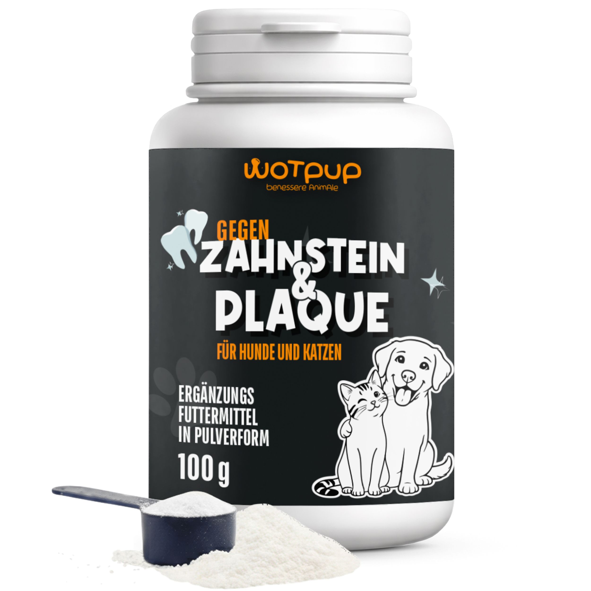 LAGA PHARMA Dental Bright Zahnpflege Hund & Katze Zahnsteinentferner Pulver mit Minze, Salbei, Inuli