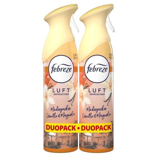 Febreze Lufterfrischer DuoPack Madagaskar Vanille & Magnolie Sprays.