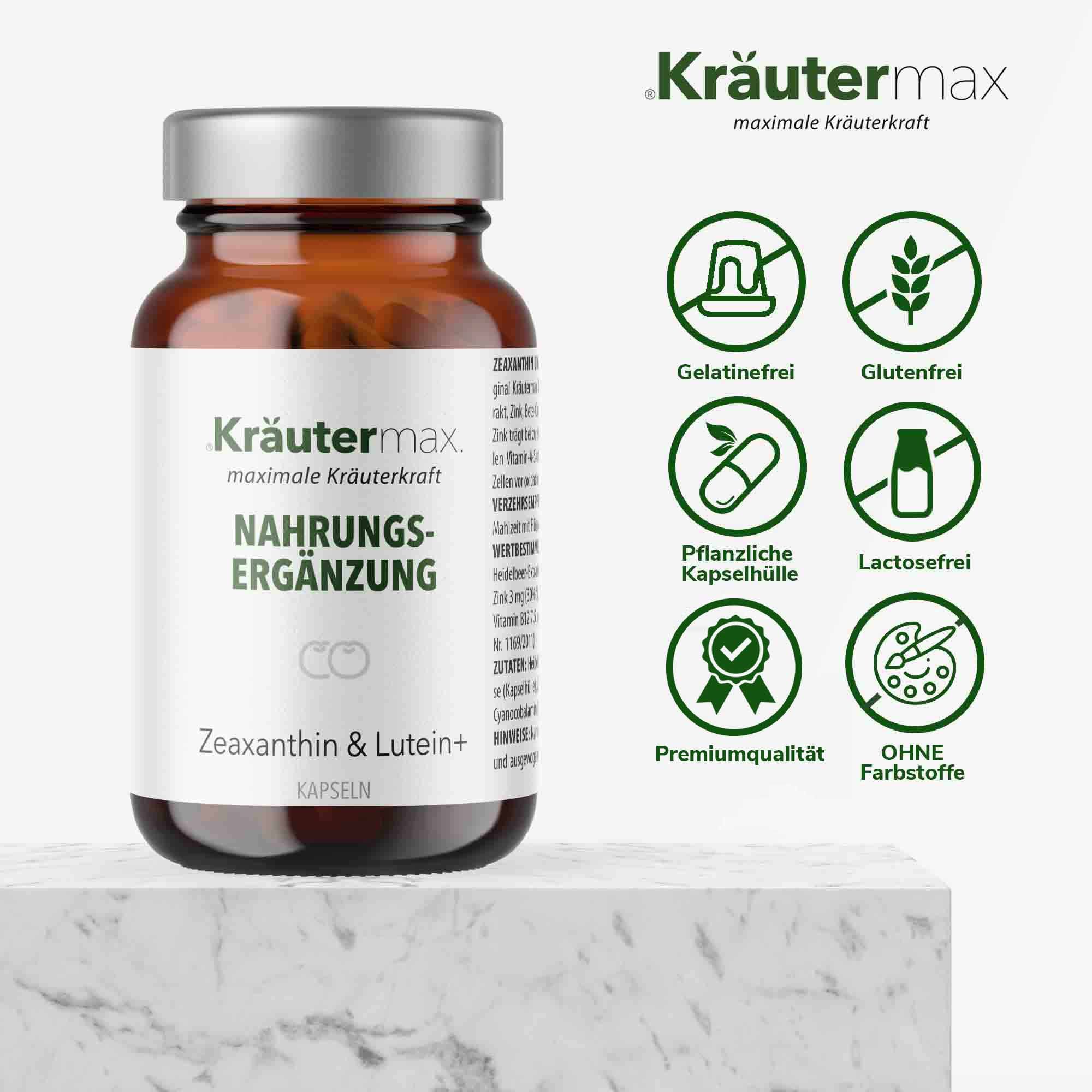 Kräutermax Zeaxanthin & Lutein plus Kapseln