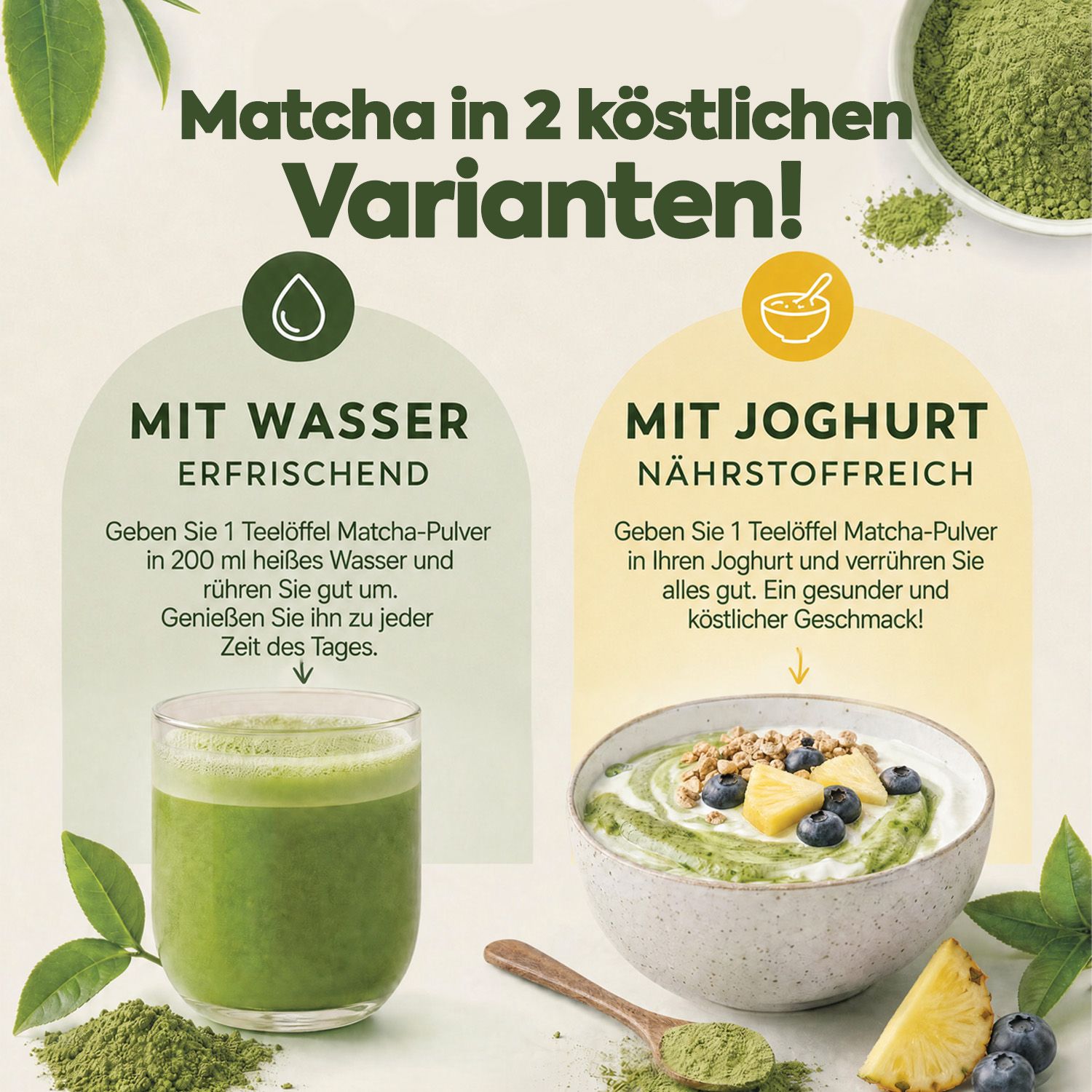 ZÜHRE ANA  Matcha Tee mit Ananasaroma
