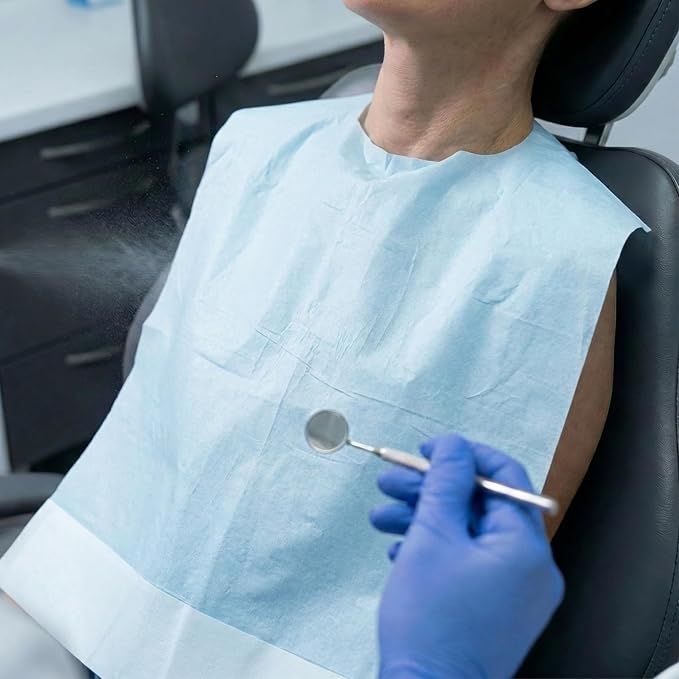Zahnarzt-Patienten-Schutz mit Auffangbeutel.