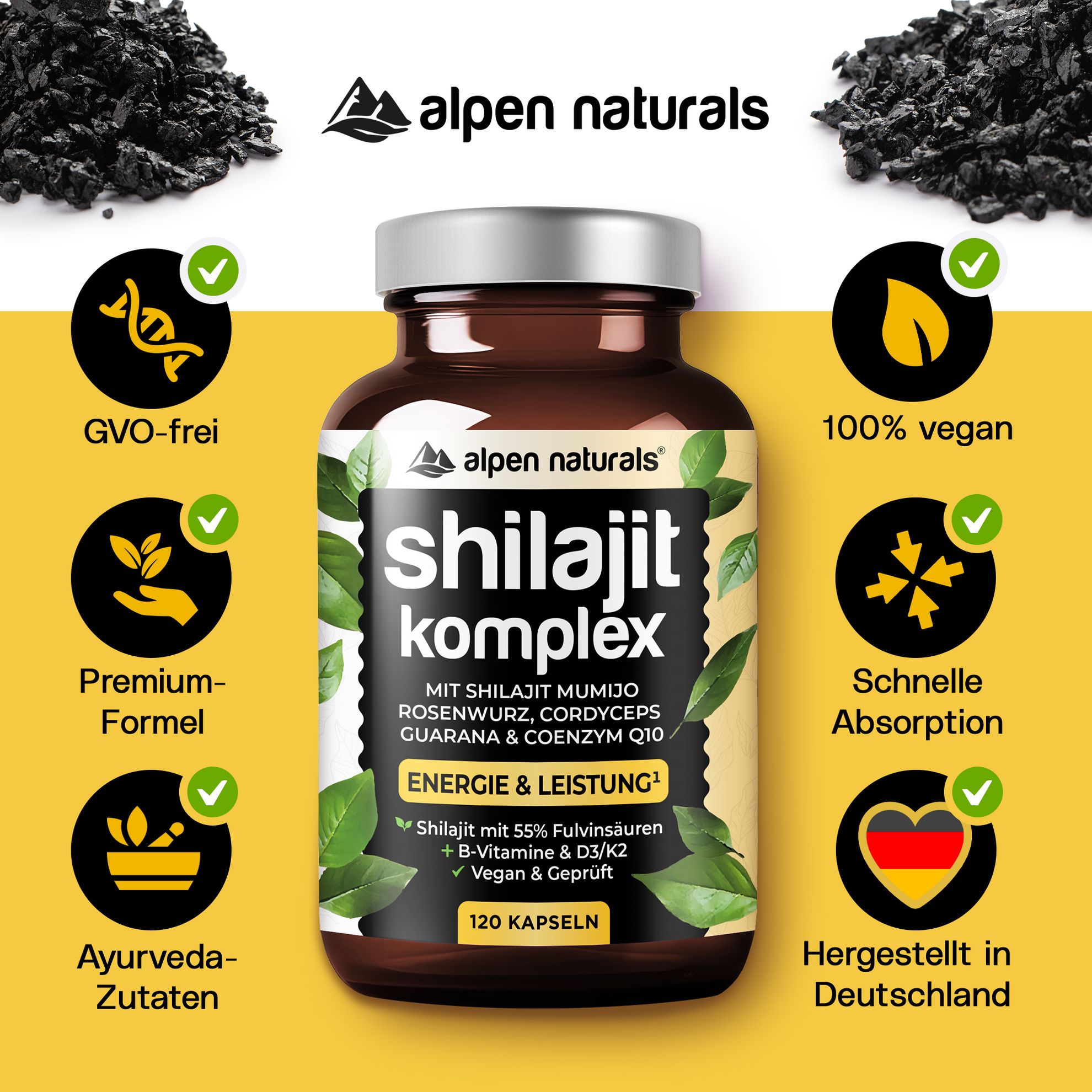 Alpen Naturals Shilajit Mumijo Komplex