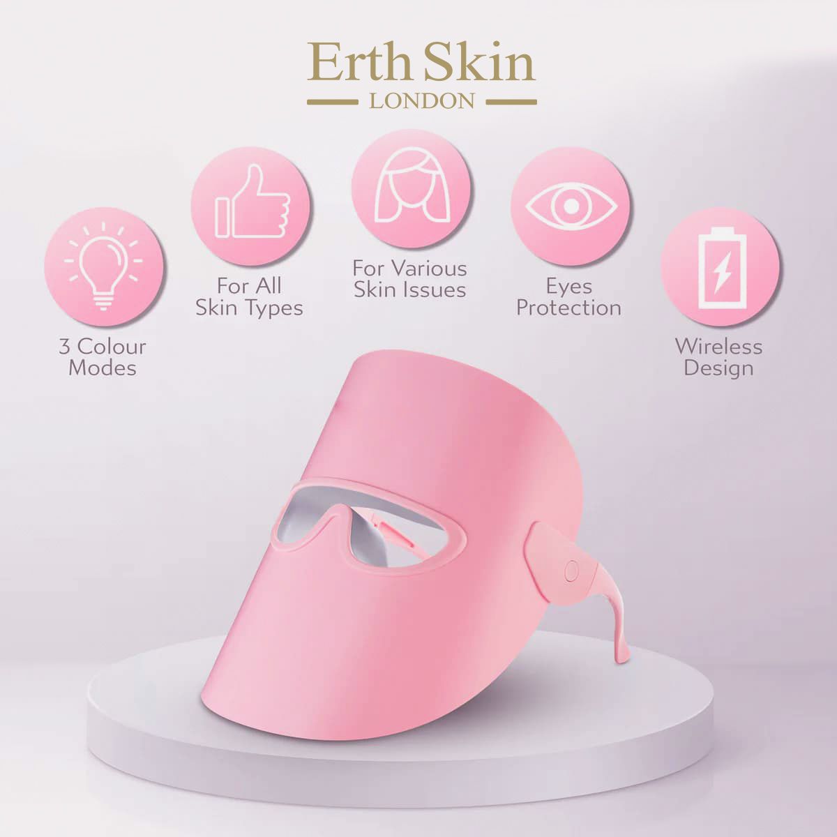ErthSkin London LED-Lichttherapie-Maske Glow & Renew