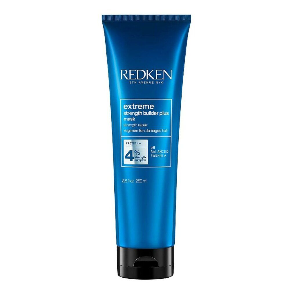 Blaue Tube mit Produktnamen und Text. Enthält 250 ml. Marke: Redken.