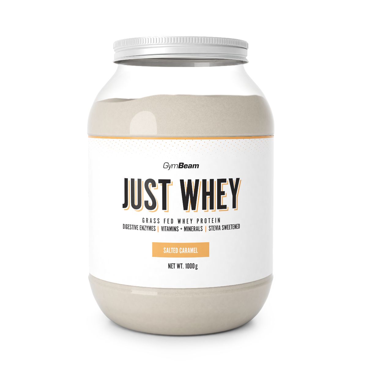 Just Whey Molkenprotein aus Weidehaltung Pulver in Salted Caramel Geschmack, 1000g Dose.