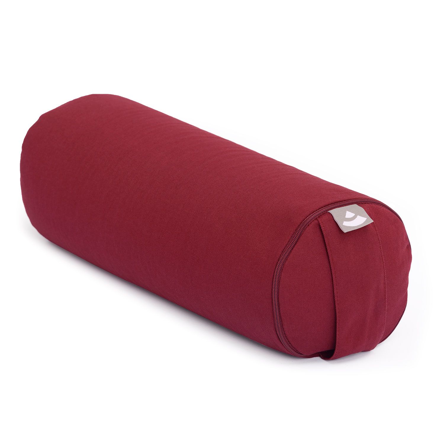 Yoga Mini-Bolster (rund), Nackenrolle, ECO, Buchweizenschalen Bordeaux