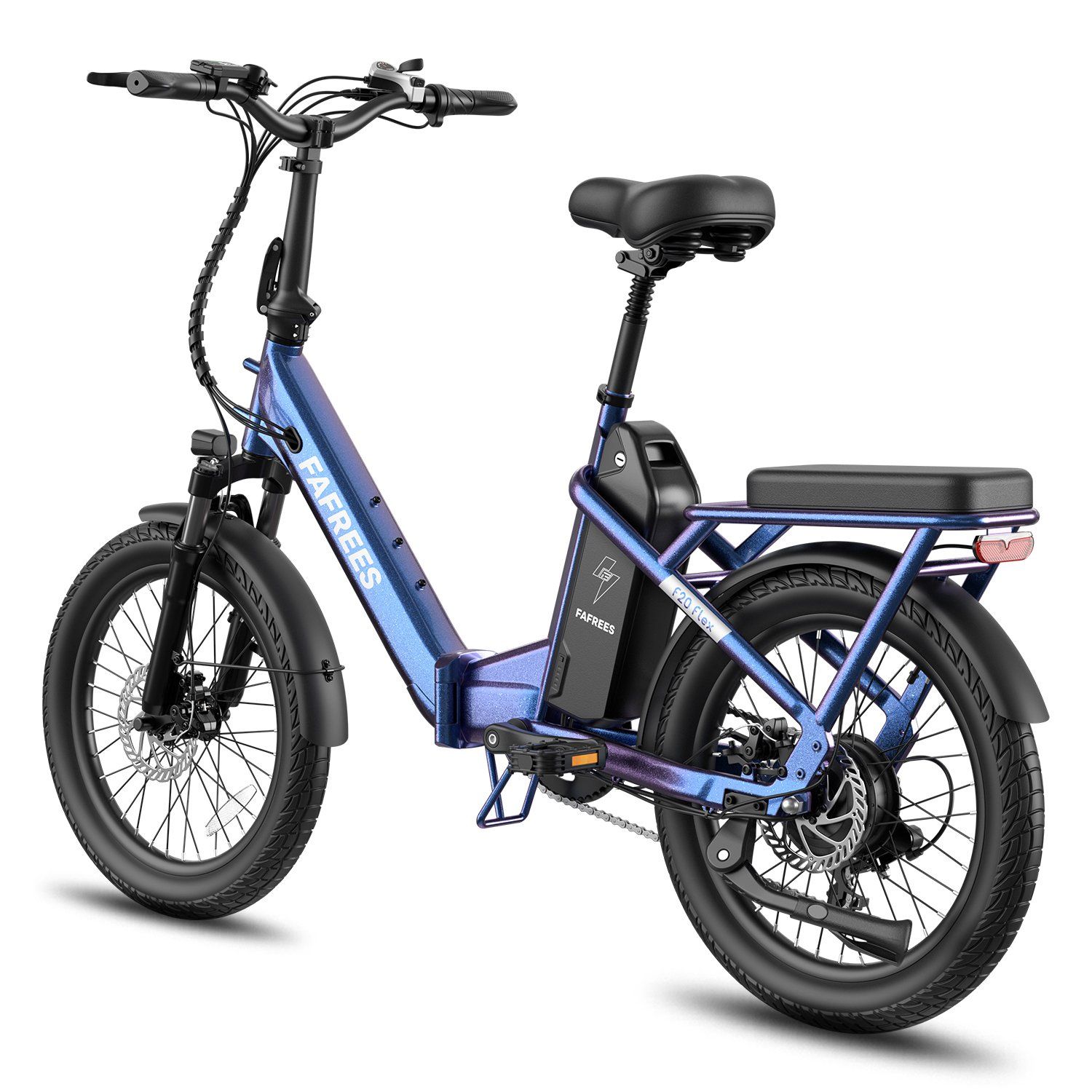 FAFREES F20 Flex Faltbares E-Bike, 25-Ah-Akku (herausnehmbar), 7-Gang-Schaltung