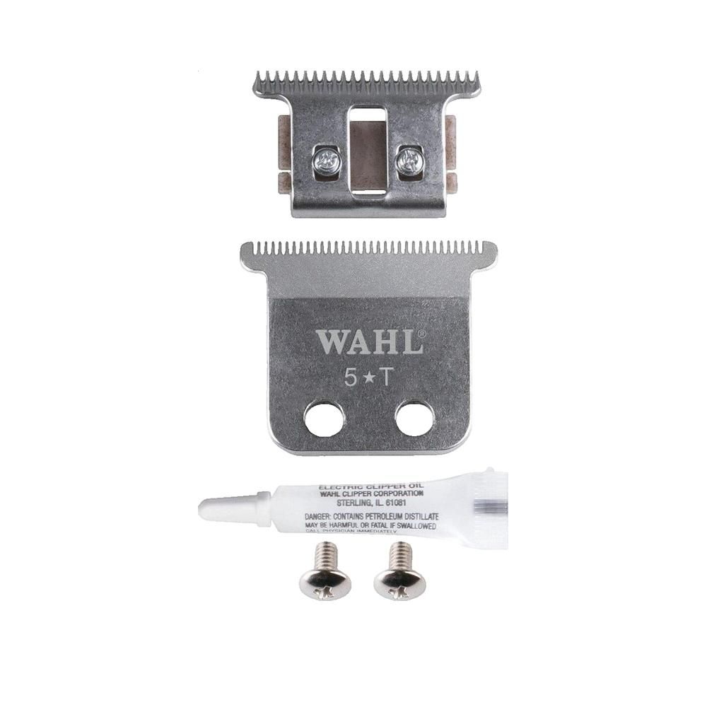 Tondeuse WAHL-Klingen, 5 Sterne, mit Schrauben und Schmiermittel. Aus hochwertigem Kohlenstoffstahl.