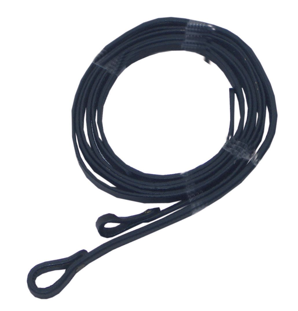 Dunkelblauer AMKA Westernzügel Eco, gerollt. Mit Schlaufen an den Enden.