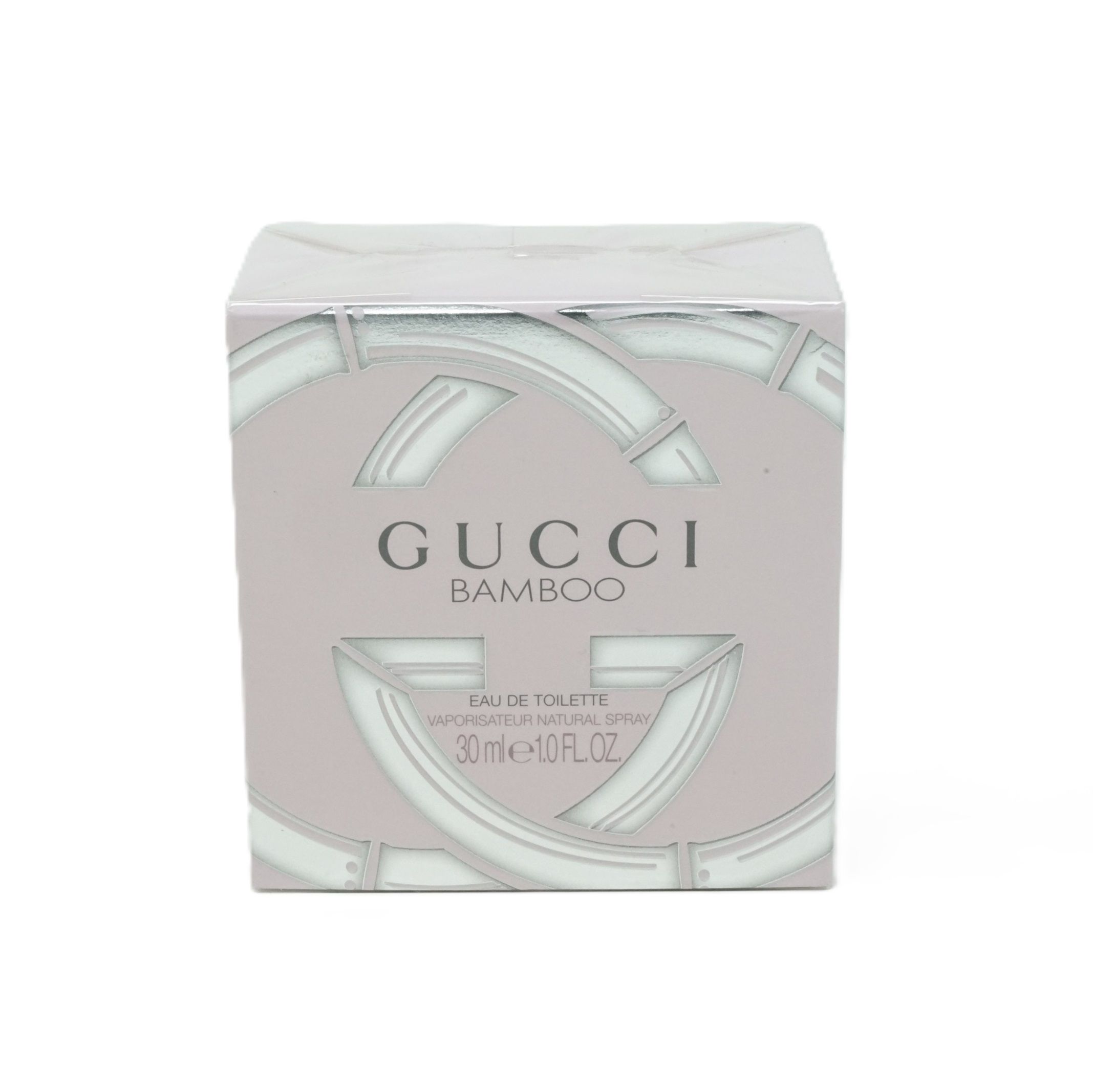 Gucci Bamboo Eau de Toilette. Rechteckige Verpackung mit Logo und Schriftzug. 30 ml.