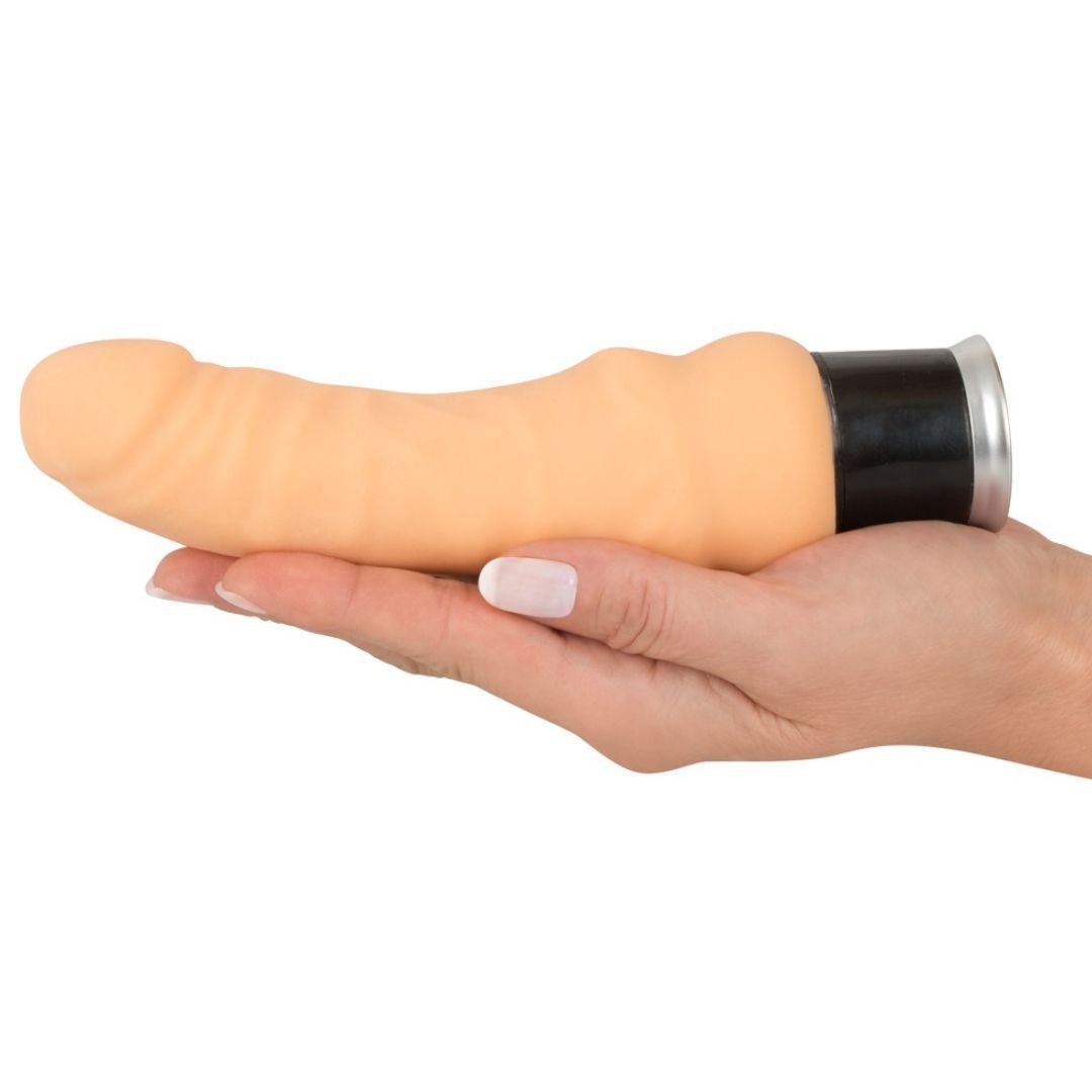 Naturvibrator „Real Vibe“ mit Eichel, Äderung | 8 Vibrationsmodi | Nature Skin