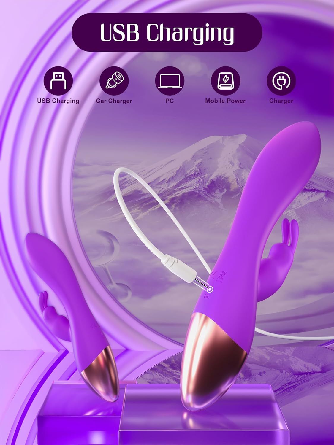 HIVEFUN Diloschwanz G Punkt Vibrator violett