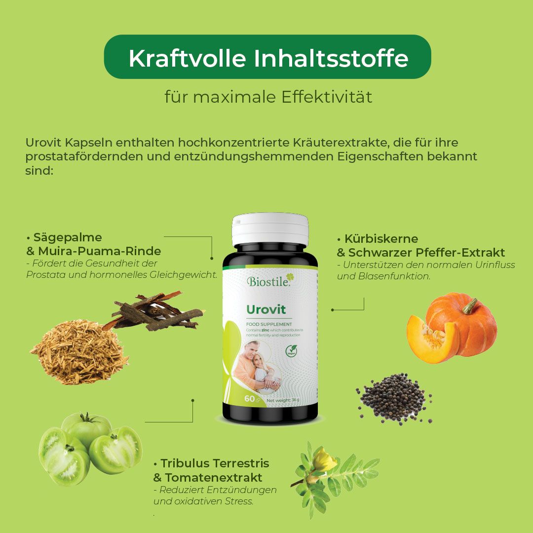 Biostile Urovit Kapseln: Inhaltsstoffe und ihre Vorteile.