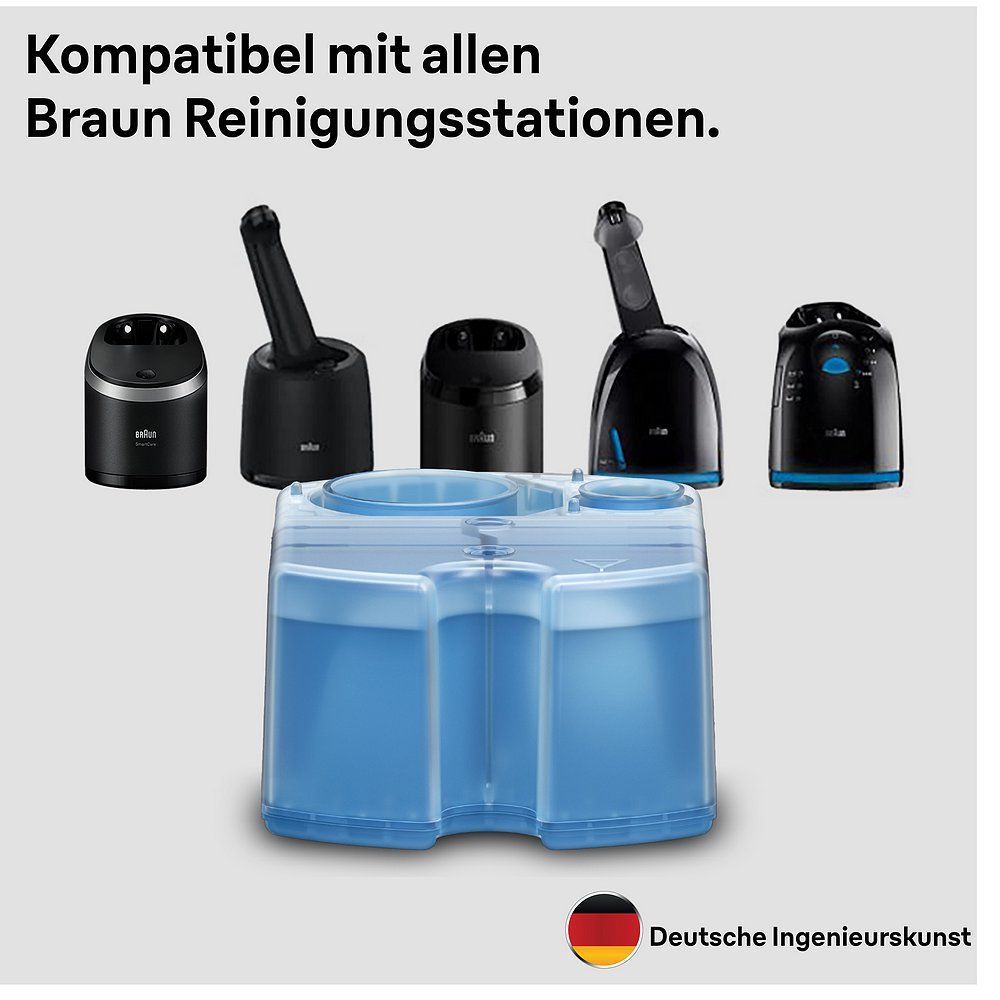Braun Reinigungsstationen und Nachfüllkartusche, kompatibel mit allen Braun Stationen.