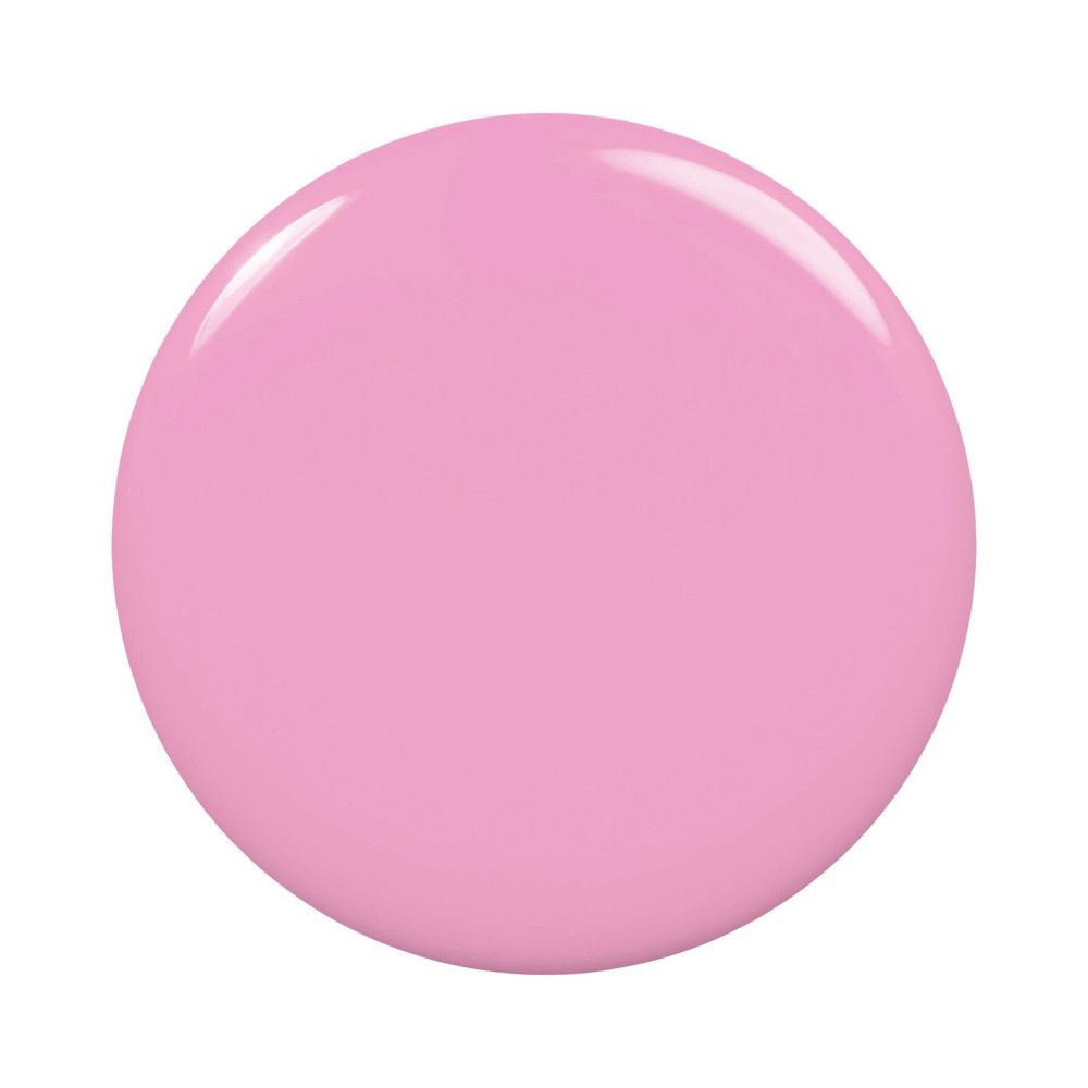 Rosa Nagellack-Tropfen. Glänzende, runde Form. Auf weißem Hintergrund.