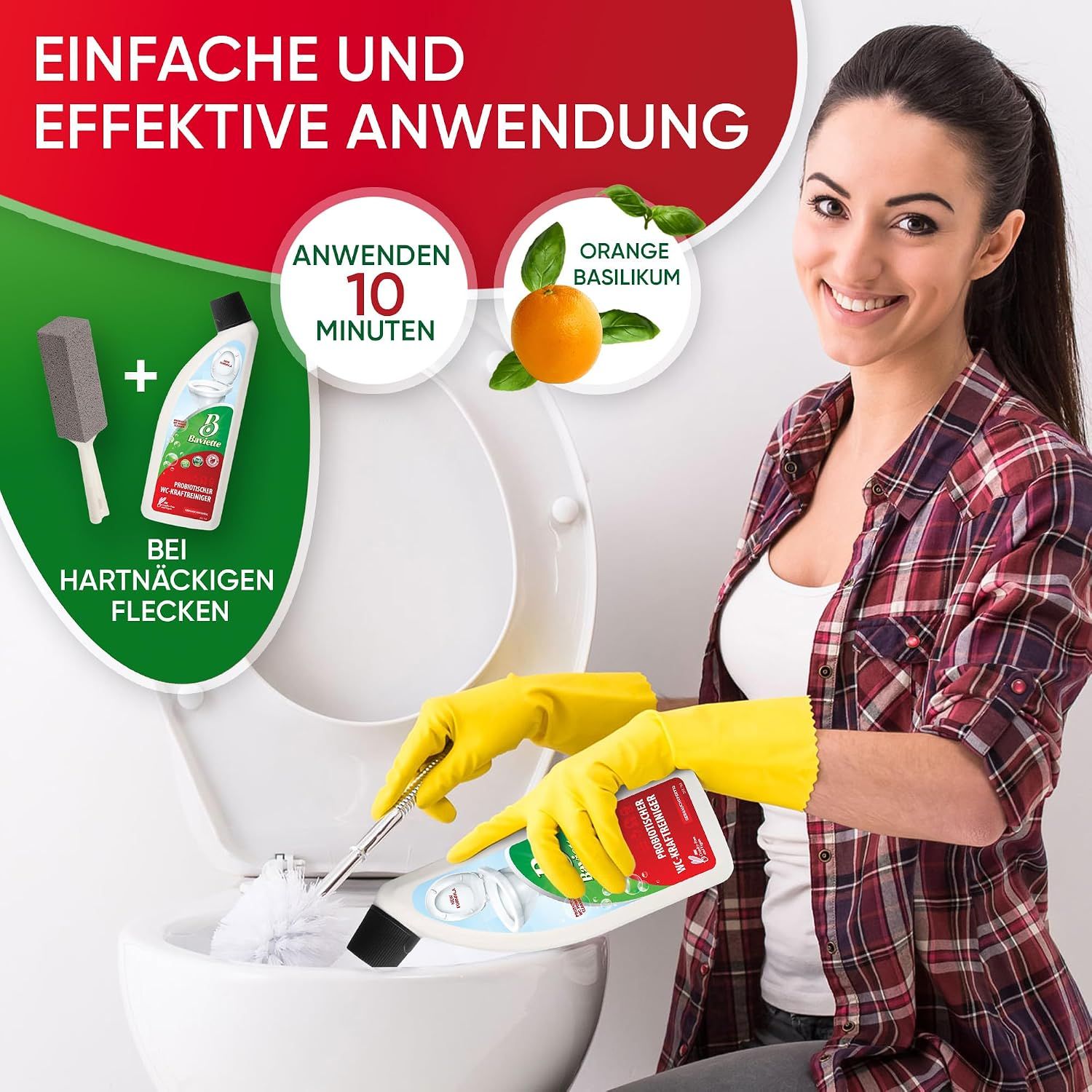 Baviette ProBio Clean – Mikroorganismenbasierter WC-Reiniger mit Bimsstein