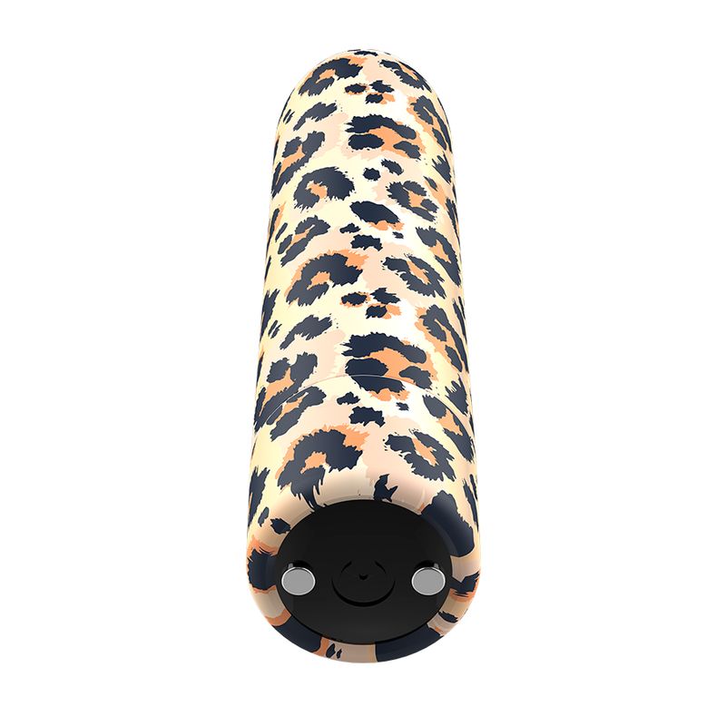 Custom Bullets - Leopard - Mini-Vibrator mit Magnetladung