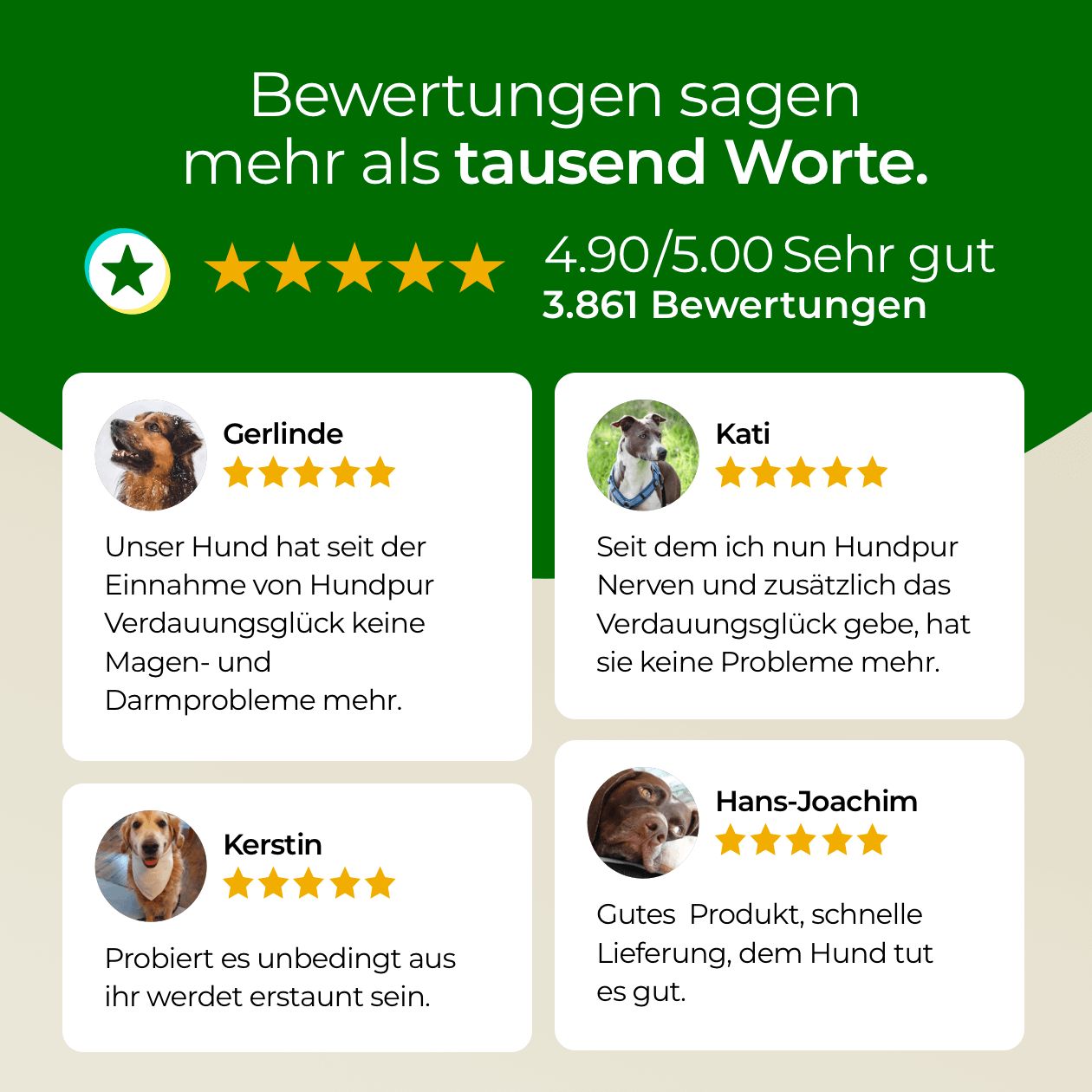 Bewertungen: 4.90/5.00. Zitate von Kunden. Gerlinde: Keine Magen- und Darmprobleme mehr. Kati: Keine Nerven- und Verdauungsprobleme. Kerstin: Probiert es unbedingt.