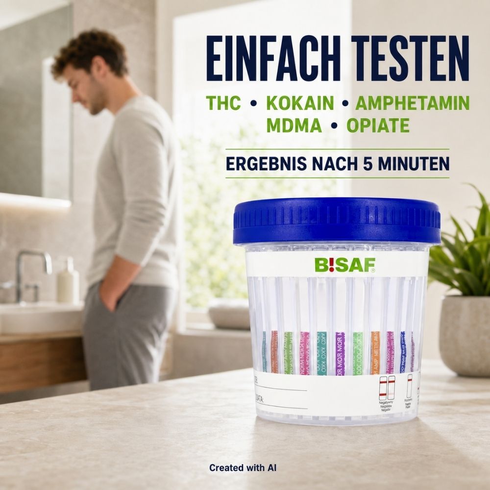 BISAF 15-in-1 Drogentest Urin für 15 Substanzen