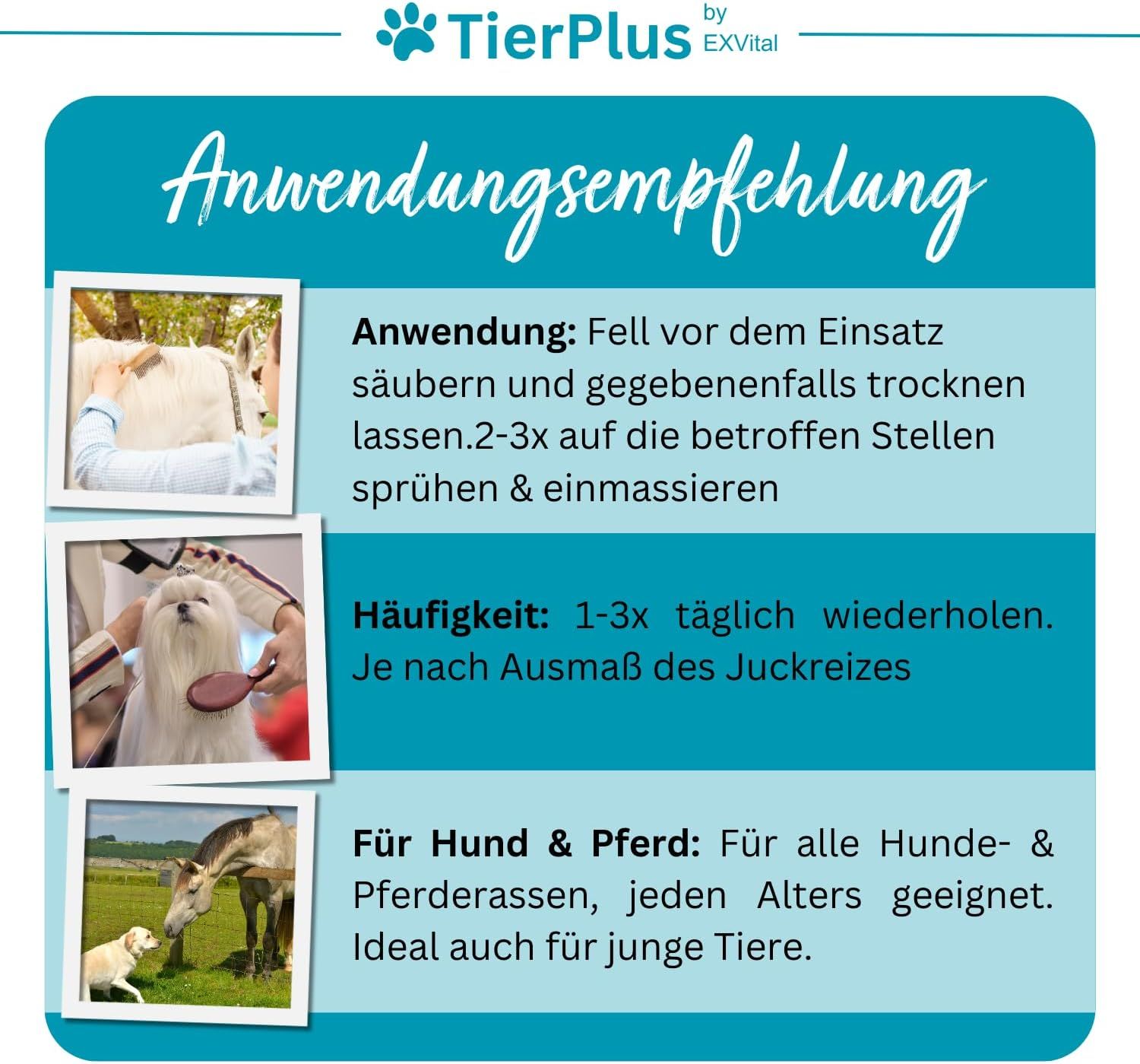 EXVital® Juckreizspray für Pferde & Hunde