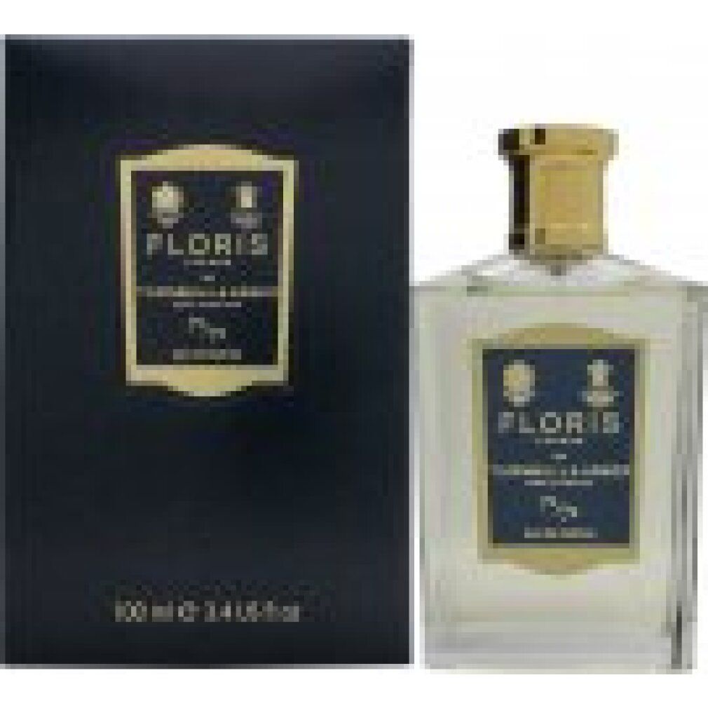 Parfümflakon und Schachtel. Flakon mit goldfarbenem Verschluss, Etikett mit Logo und Schriftzug. Schachtel mit Logo und Schriftzug.