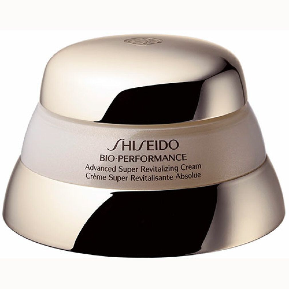 Creme-Glas mit Deckel. Aufschrift: Shiseido Bio-Performance Advanced Super Revitalizing Cream.