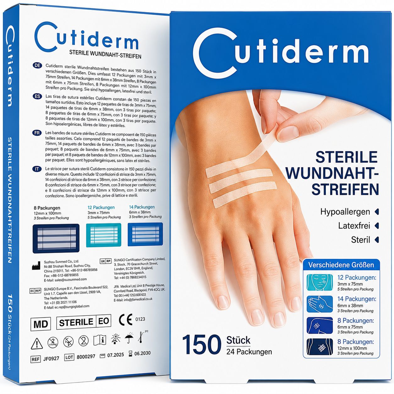 Cutiderm Wundnahtstreifen-Strips Klammerpflaster