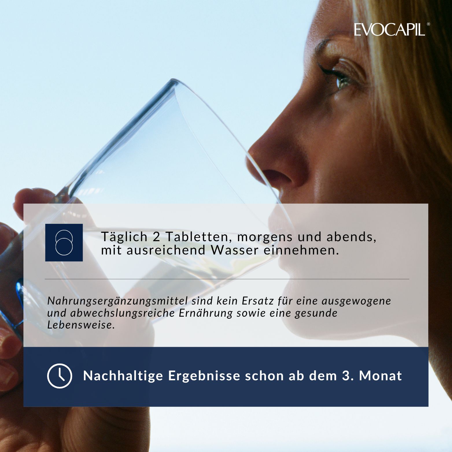 Evocapil Plus: Klinisch bewährte Wirkstoffe für die Haargesundheit.