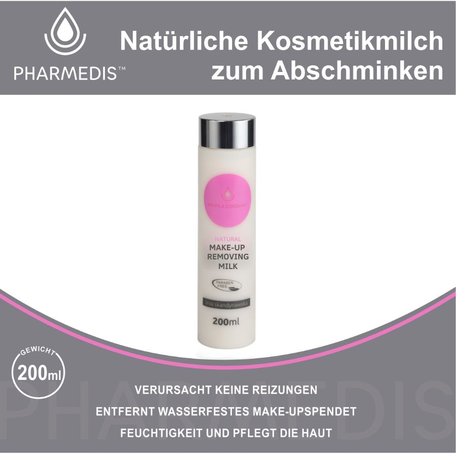 Natürliches, duftfreies Reinigungsmilch Kropla Zdrowia