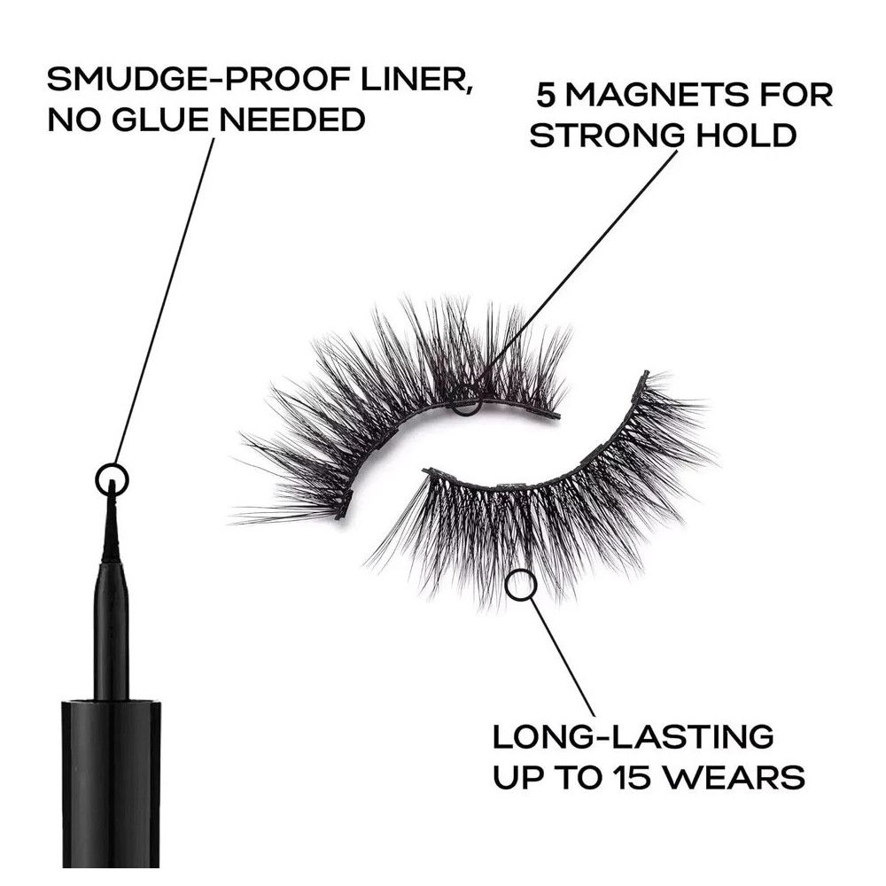 Eylure London - Promagnetic Wimpern & Eyeliner – Faux Mink Naturals