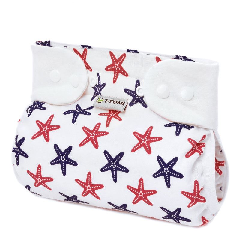 T-TOMI Orthopädisches Spreizhöschen für breites Wickeln - druckknöpfe Starfish (3-6 kg)