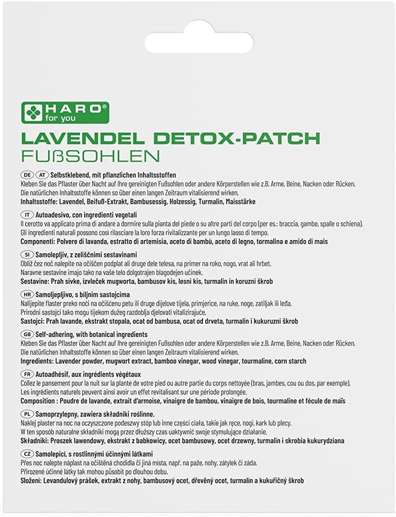 Haro Lavendel Detox-Patches für die Fußsohlen