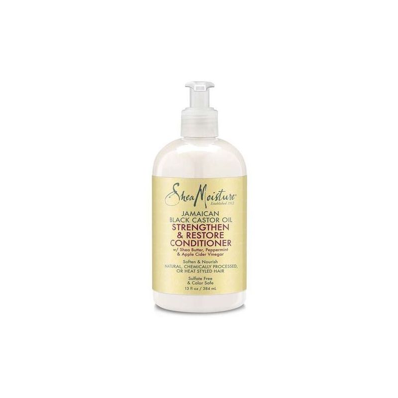 Flasche mit Spenderpumpe, Shea Moisture Jamaican Black Castor Oil Strengthen & Restore Conditioner.