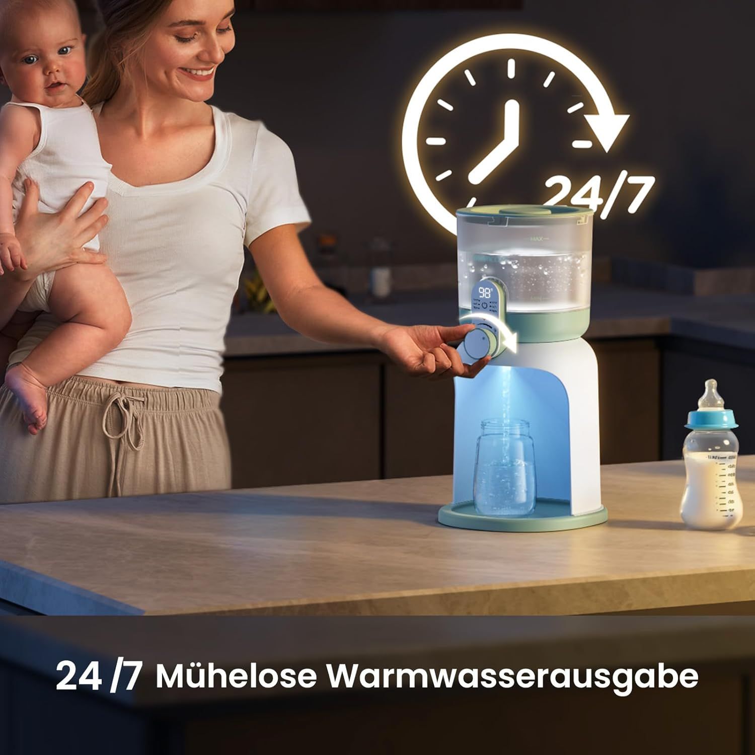 Momcozy Flaschenzubereiter Baby mit Dual-Licht
